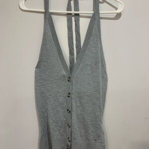 Tommy Hilfiger Light Gray Button-Up Bodysuit